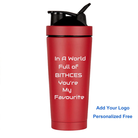 Protein Shaker Bottles for Protein Mixes, Birthday Gift for Friend, Bff , Customize with a Name or Text of Your Choice