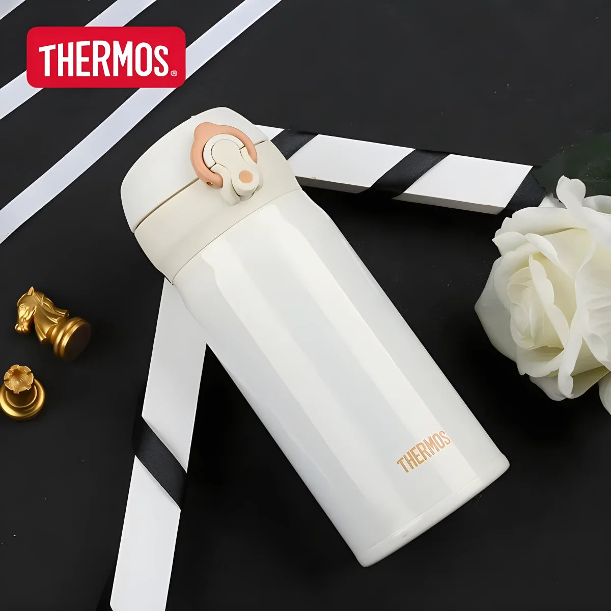 THERMOS insulated cup, vacuum flasks 350ml-500ml termos stainless steel car water bottle, male and female student Thermal cups