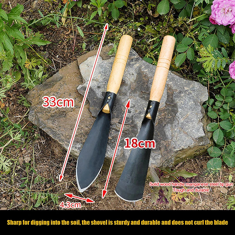 Shovel Dig Wild Vegetables Drive Sea Plant Flowers Shovel Soil Thickening Iron Hoe Weeding Shovel Multifunctional Garden Tool