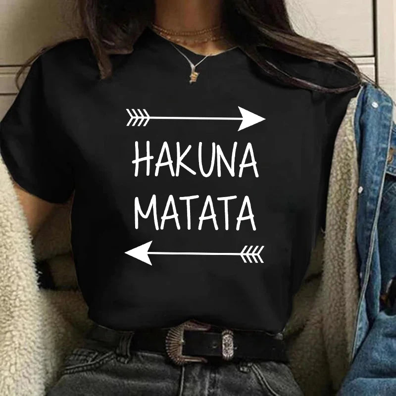 Funny Kawaii 90s The Lion King T-shirt Funny Disney T Shirt Harajuku Hakuna Matata Tshirt Women Top Tees Female Clothes