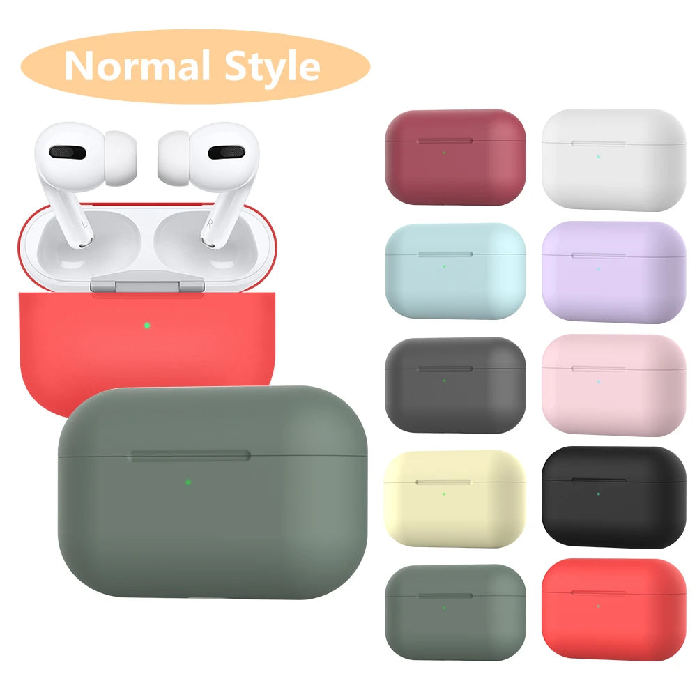 Silicone Cover Case For apple Airpods Pro Case Air Pods 3 Bluetooth Case Protective For Air Pod Pro 3 Earphone Accessories