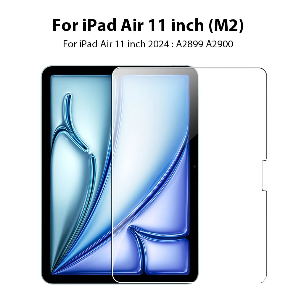 Tempered Glass Screen Protector For Ipad Pro 11 12.9 13 inch 2024 10th Generation Air 5 4 3 2 1 7th 8th 9th 10.2 Mini 6 9.7 Film