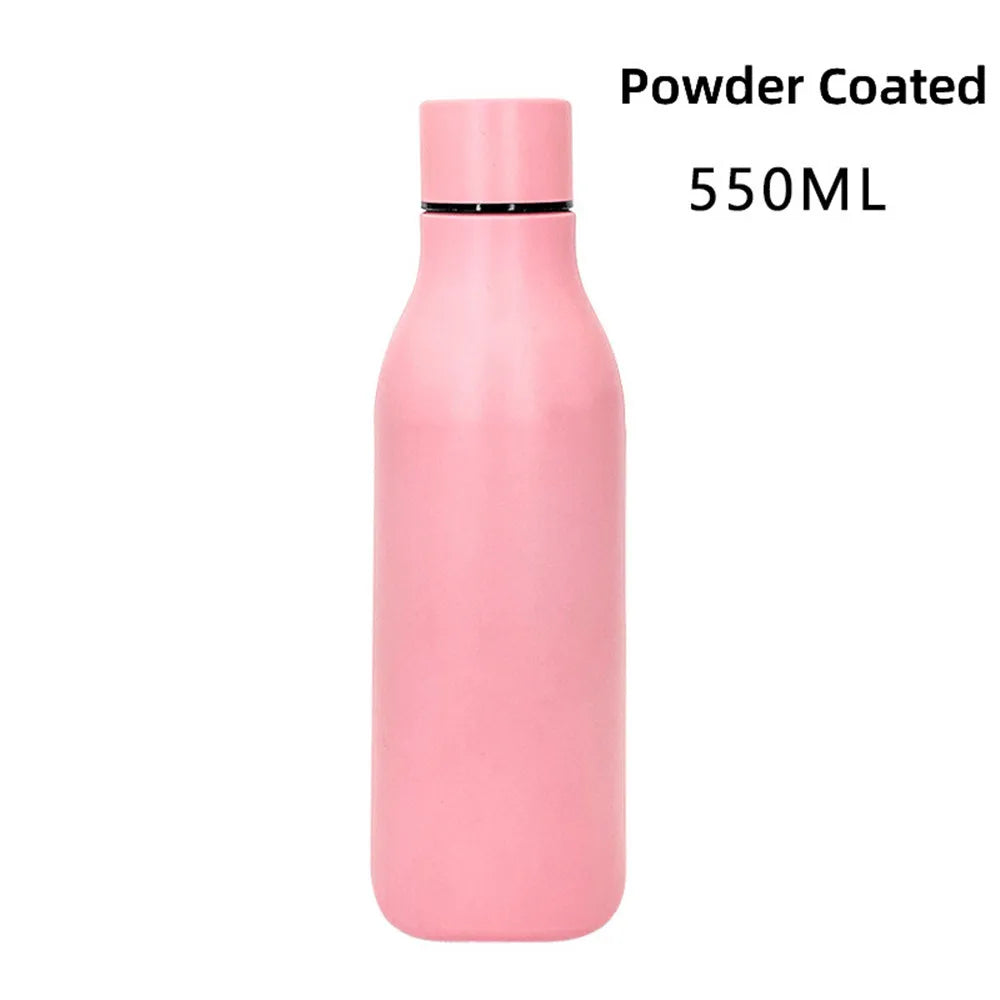 Free Custom Name 550ml Vacuum Insulated Flask Stainless Steel Thermos Cola Water Bottles Thermal Portable Cup Mug For Sport Girl