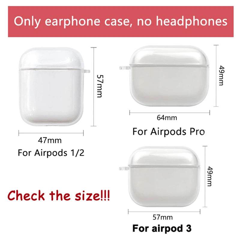 Transparent Earphone Case For Airpods 3 2023 Cases Soft Silicone Clear Headphone Cover For Airpods Pro 2 1 3 Charging Bags