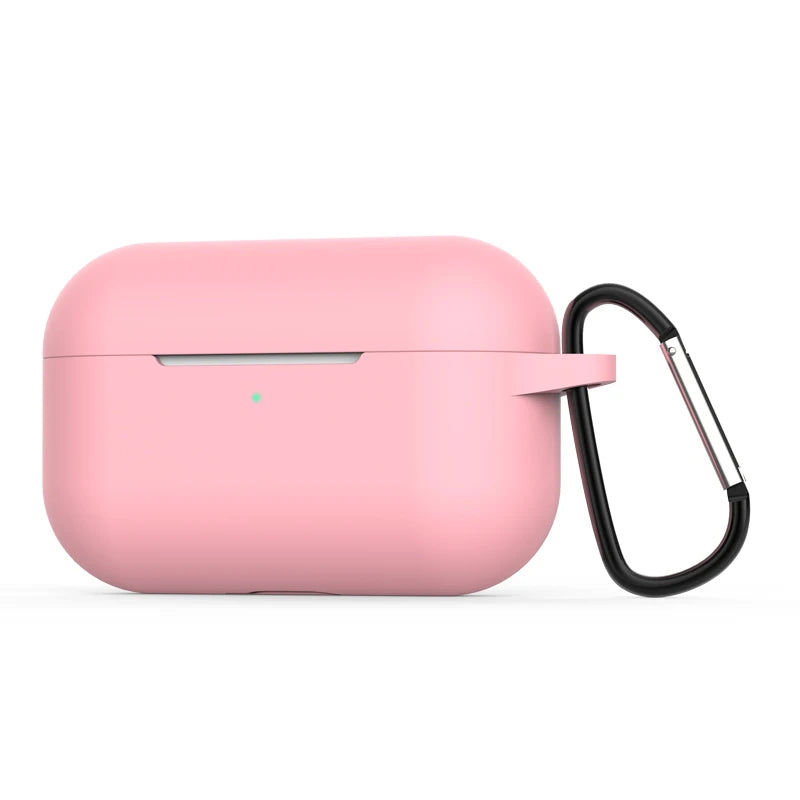 For AirPods Pro Protective Case Silicone New Solid Color Apple Airpods 2 1 Bluetooth Headset Soft Case Cover with Hook