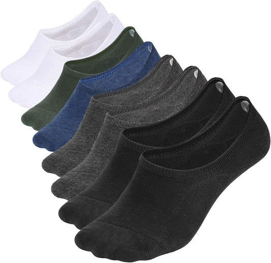 No Show Socks Men Size 6-9/9-12/12-15 Invisible Low Cut Loafer Sneaker Socks with Non-Slip Grip (3/6/8/12Pairs)