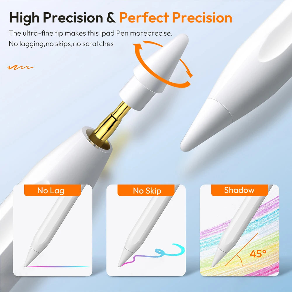 Replacement Tips for Apple Pencil 1st/2nd Gen iPencil Nibs No Wear Out Upgraded for iPad Pro Pencil 2/1 Gen 애플펜슬 펜촉