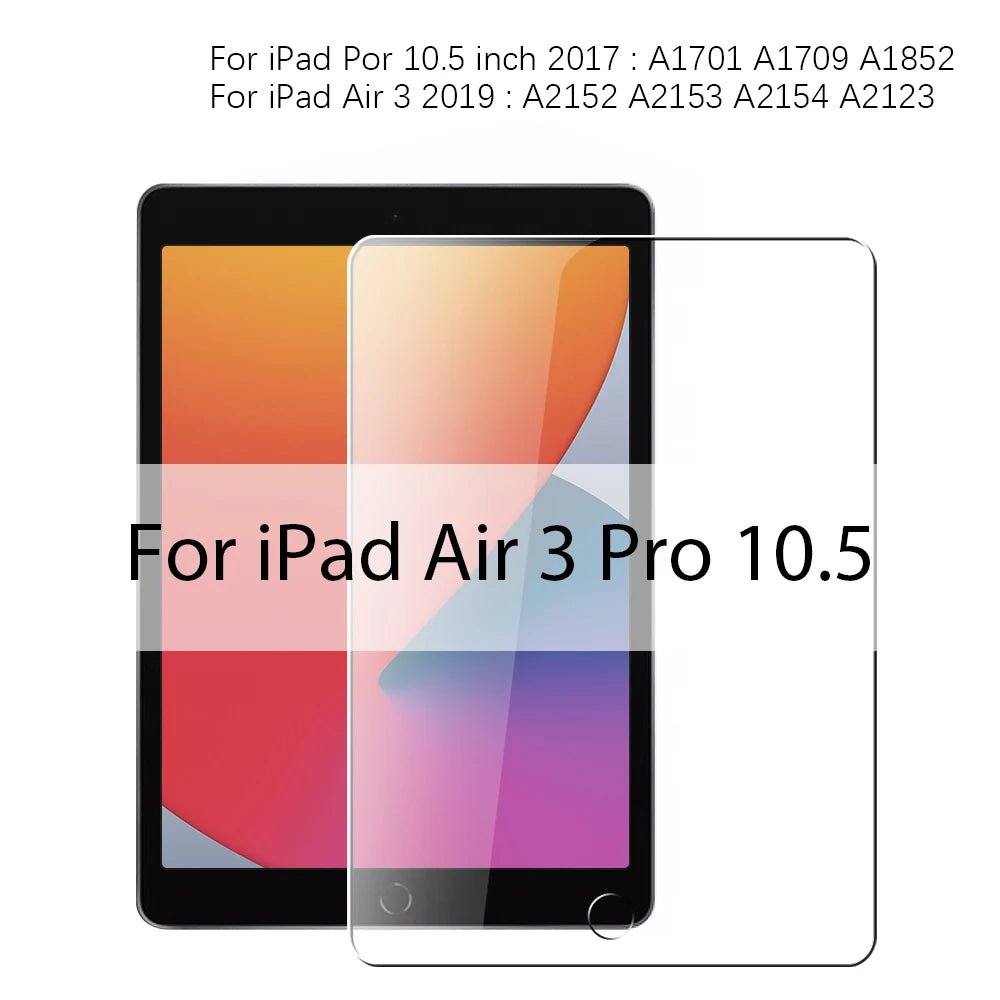 Tempered Glass Screen Protector For Ipad Pro 11 12.9 13 inch 2024 10th Generation Air 5 4 3 2 1 7th 8th 9th 10.2 Mini 6 9.7 Film