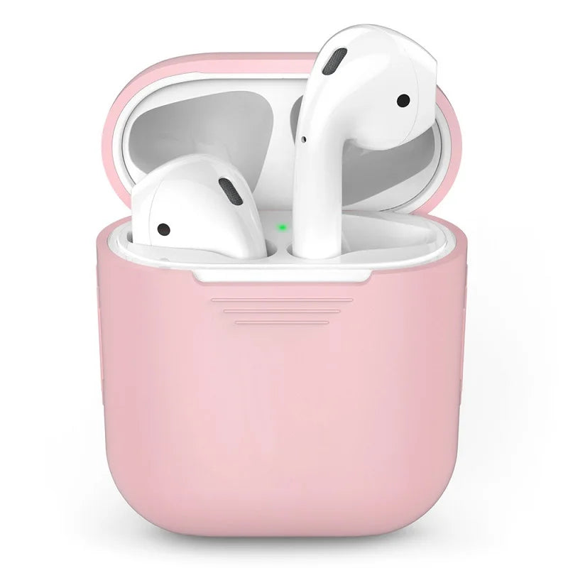 For AirPods Pro Protective Case Silicone New Solid Color Apple Airpods 2 1 Bluetooth Headset Soft Case Cover with Hook