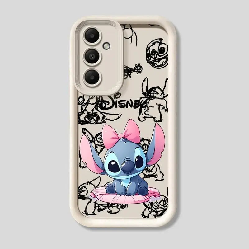 Phone Case for Samsung Galaxy A15 A25 A35 A55 A51 A71 A72 A73 A52 A52s A53 A54 5G TPU Silicone Soft Disney Stitch Cartoon