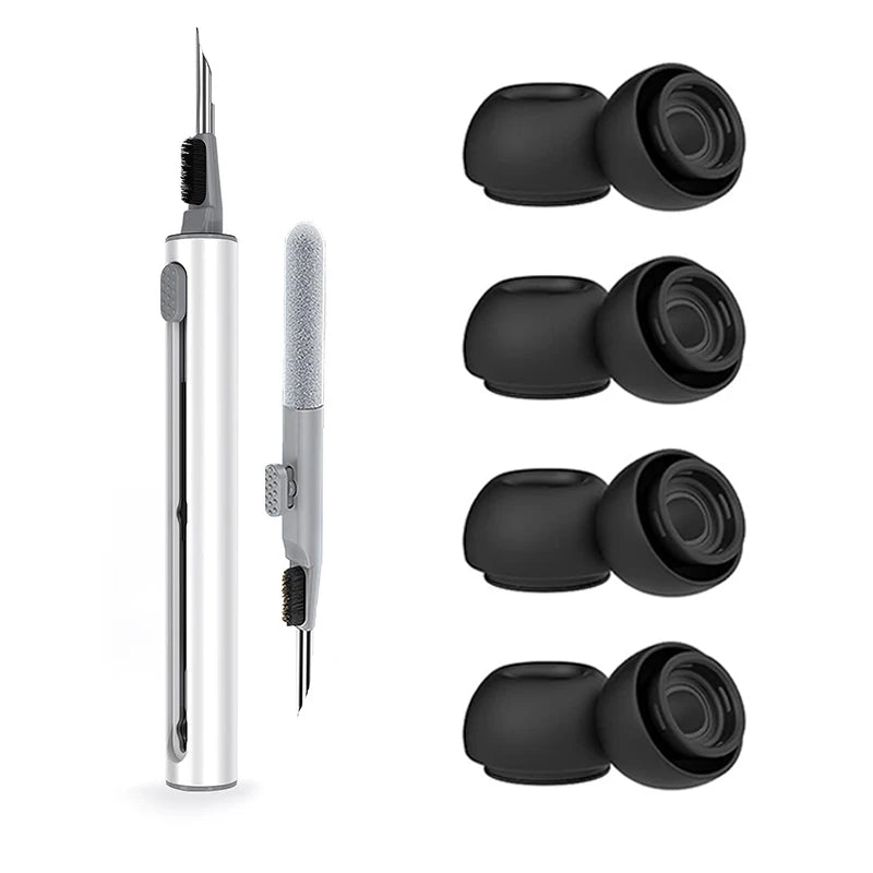 KUTOU 4 Pairs Liquid Silicone Ear Tips for Airpods Pro 1 2 Noise Reduction Pad Earplugs Ear Caps Comes with cleaning pen