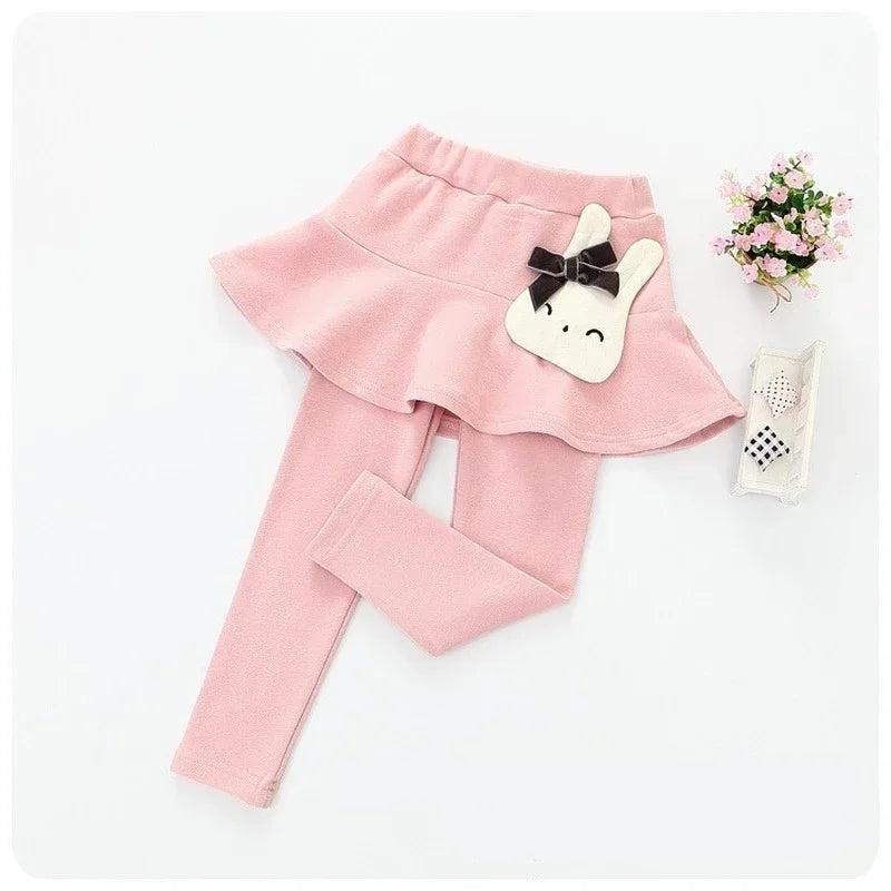 New Baby Girls Leggings Lace Princess Skirt-pants Spring Autumn Children Slim Skirt Trousers for 2-7 Years Kids Clothes