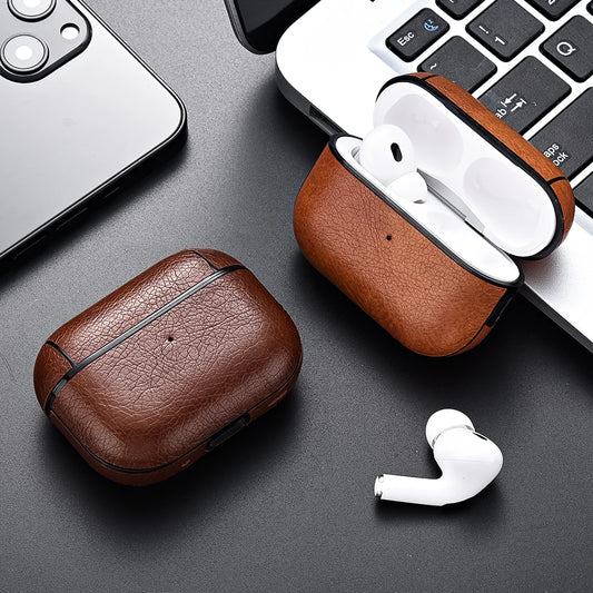 For Airpods Pro 2 Case Leather Business Earphone Case Headset Shell Headphone Cover For Apple Air Pod 3 Pro 2nd Generation USB C