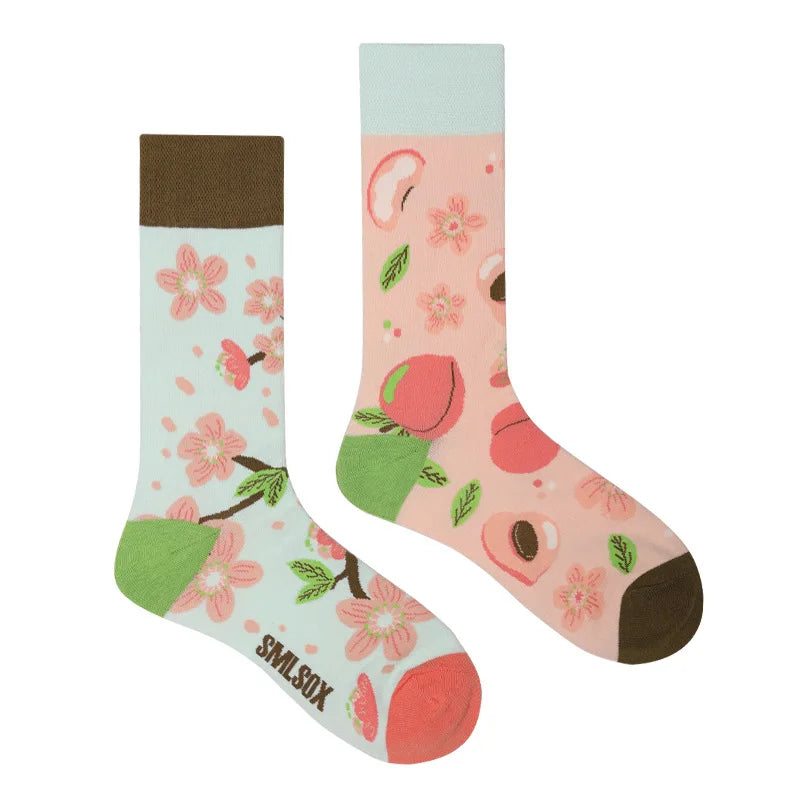 1 Pair Man Women Sock Original AB Tide Socks Colorful Socks Flowers Fruits Candy Cotton Socks Daily Friend Get-together Gifts