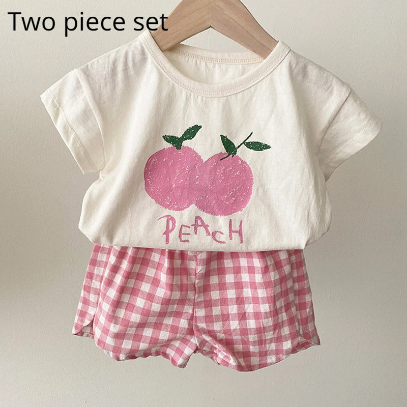 Baby Pajamas Sets Cotton Child Pajamas Toddler Summer Sleeveless Baby Nightwear Pyjamas Kids Cartoon Homewear Clothes