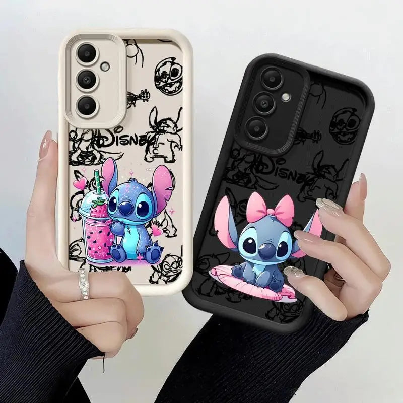 Phone Case for Samsung Galaxy A15 A25 A35 A55 A51 A71 A72 A73 A52 A52s A53 A54 5G TPU Silicone Soft Disney Stitch Cartoon