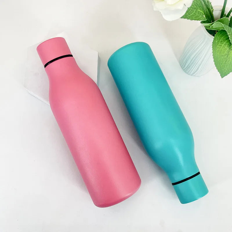 Free Custom Name 550ml Vacuum Insulated Flask Stainless Steel Thermos Cola Water Bottles Thermal Portable Cup Mug For Sport Girl