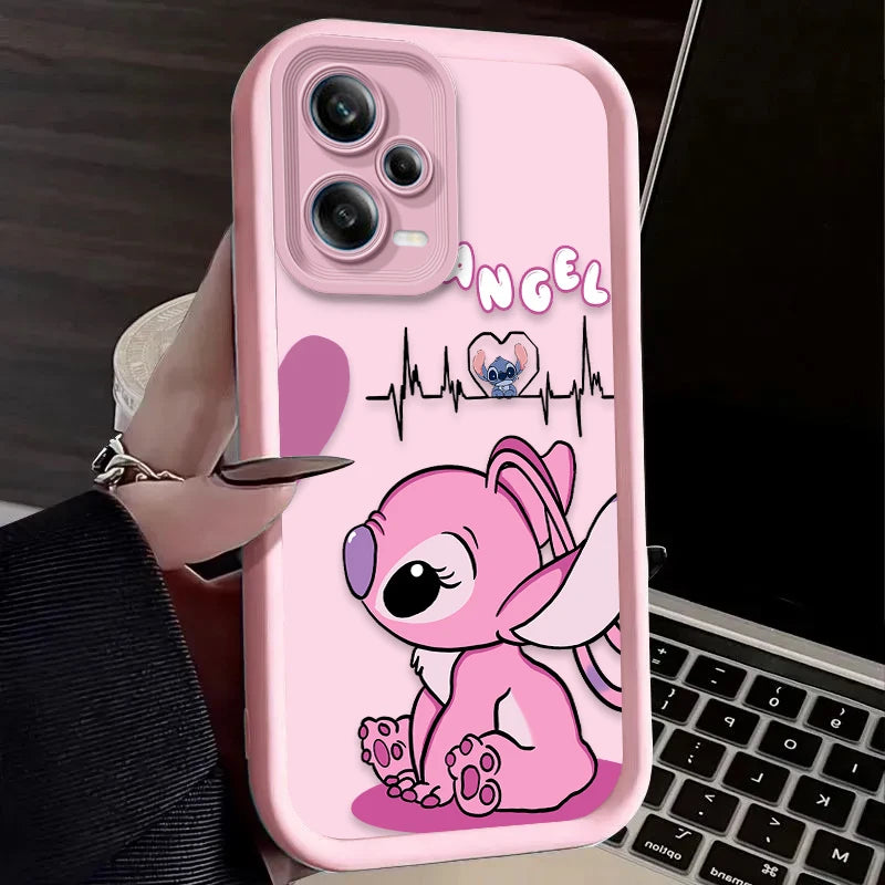 Lovely Disney Stitch Phone Case For Xiaomi Redmi Note 11 12 13 Pro Plus 4G 5G 12S 11S 10S 10 9 9S 8 12C 13C Soft Silicone Funda