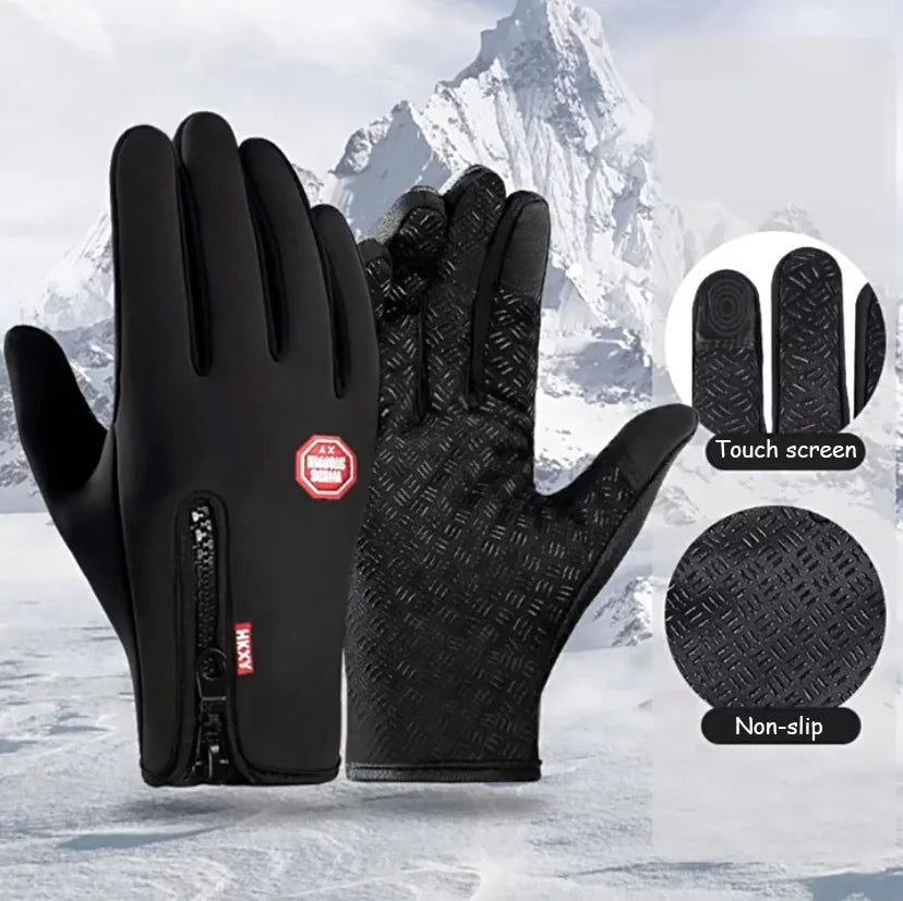 Men's cycling gloves designed for touchscreen use, keeping your hands warm while biking, exercising, or driving. These gloves are waterproof, thermal, and non-slip, making them ideal for outdoor activities and motorcycle riding. Perfect for both me