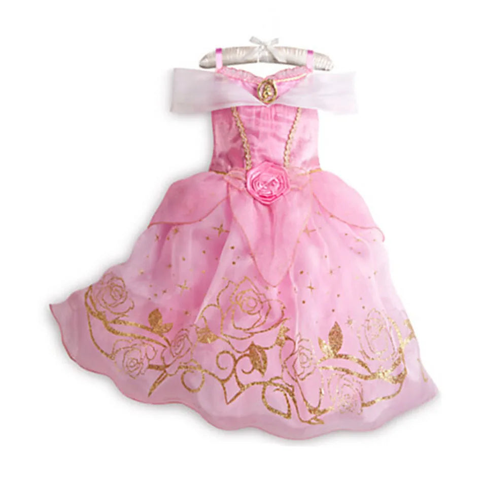 Kids Princess Costume Girls Elsa Anna Halloween Rapunzel Cosplay Dress Children Summer Party Clothes Carnival Elegant Dress 2024