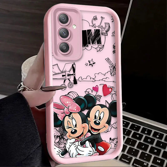 Disney Mickey Minnie Mouse Soft Phone Case for Samsung Galaxy A55 A35 A25 A15 A05 A05S A24 A13 A23 A12 A22 A32 A52 A52S A72 A11