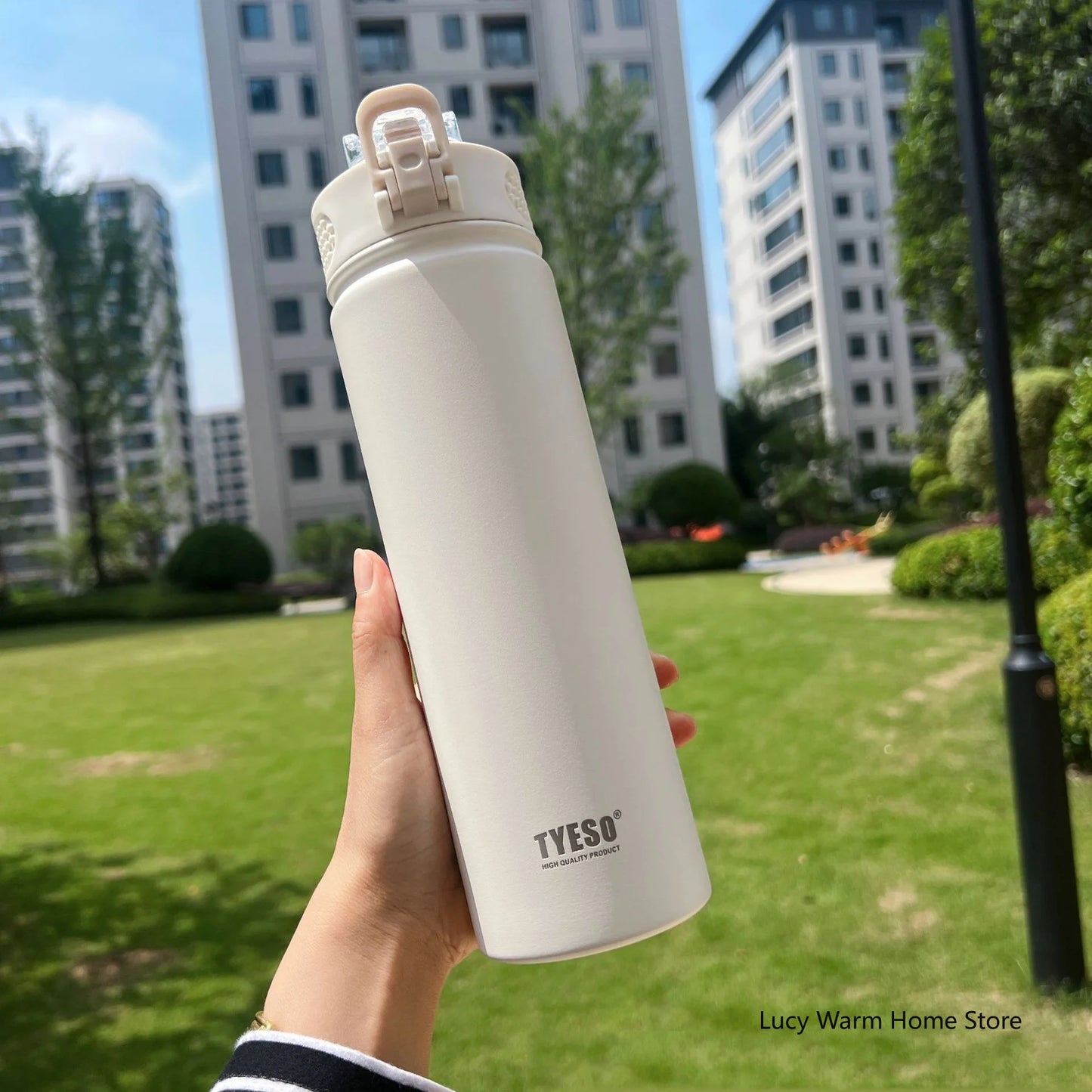 Thermal Water Bottle with Straw 750/600ML Stainless Steel Bottle Keeps Cold and Heat High Capacity Thermal Mug Thermos Bottle