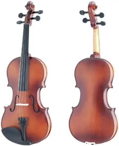 That 16-inch MA350 Satin Antique Solid Wood Viola comes with a case, bow, rosin, bridge, and strings. It's a complete set that's perfect for viola players looking for a high-quality instrument with all the necessary accessories included. Sounds like a gre