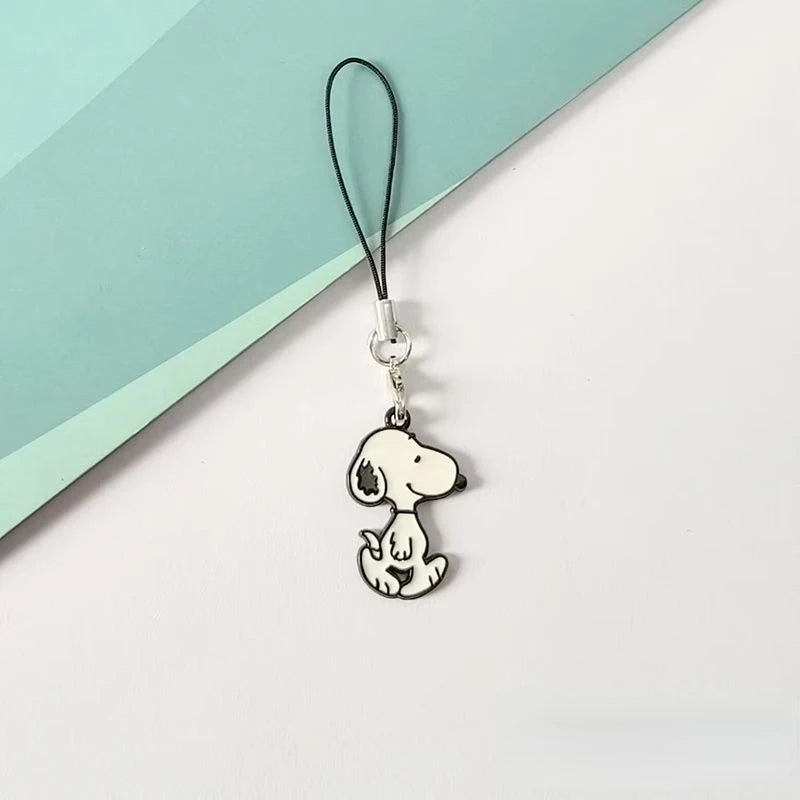 Snoopy men and women cute creative cartoon fashion simple versatile bag mobile phone decoration exquisite pendant key lanyard