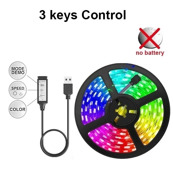 Usb 5V Led Strip Light 5050 Rgb Led Tape Bluetooth Wifi App Remote Control Led Room Light 1-30M Backlight Ribbon Lighting Lamp