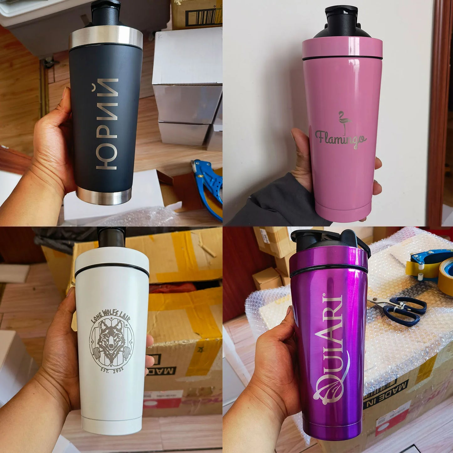 Protein Shaker Bottles for Protein Mixes, Birthday Gift for Friend, Bff , Customize with a Name or Text of Your Choice