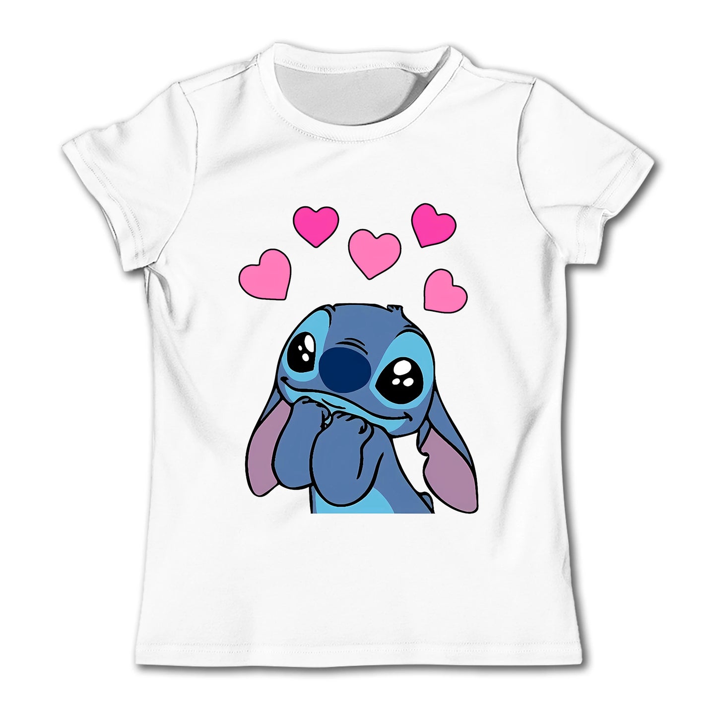 Girls Kawaii Stitch T-shirt Child Girl Clothing Toddler Tees Children Clothes 2024 Summer Short Sleeve Kids Boy Cartoon Tee Tops