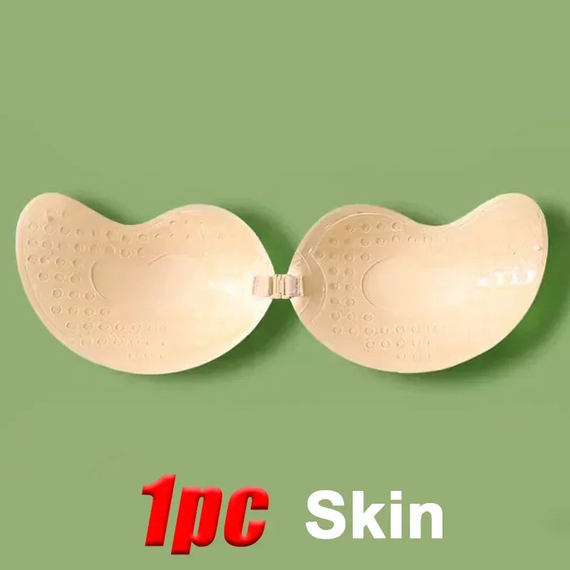 Invisible Strapless Adhesive Stick Bra Strapless Push Up Bras Women Lingerie Seamless Silicone Nipple Covers Bralette Underwear