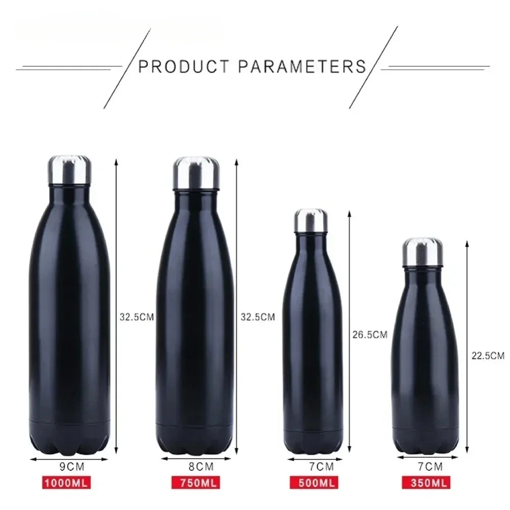 LMHBJY 350/500/750/1000ml Double Wall Stainles Steel Water Bottle Thermos Bottle Keep Hot and Cold Insulated Vacuum Flask Sport