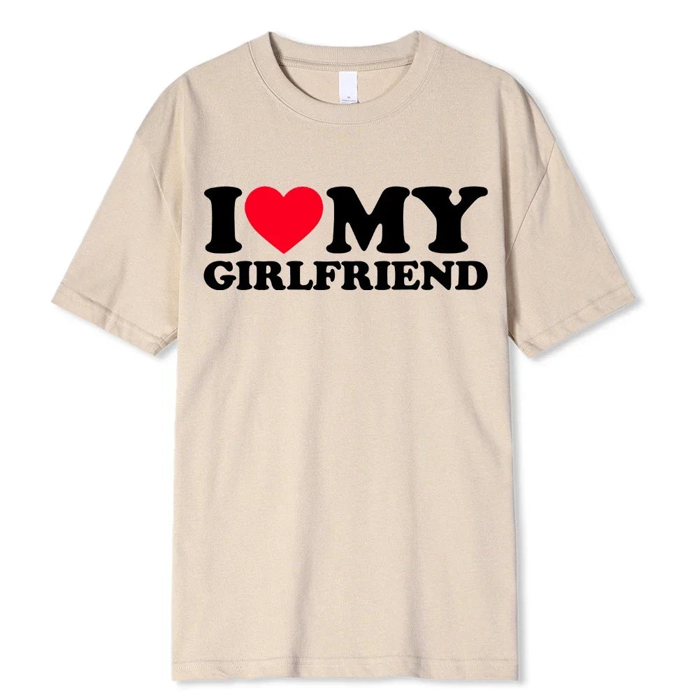 I Love My Boyfriend Clothes I Love My Girlfriend T Shirt Men So Please Stay Away From Me BF GF Saying Quote Gift Women Tee Tops