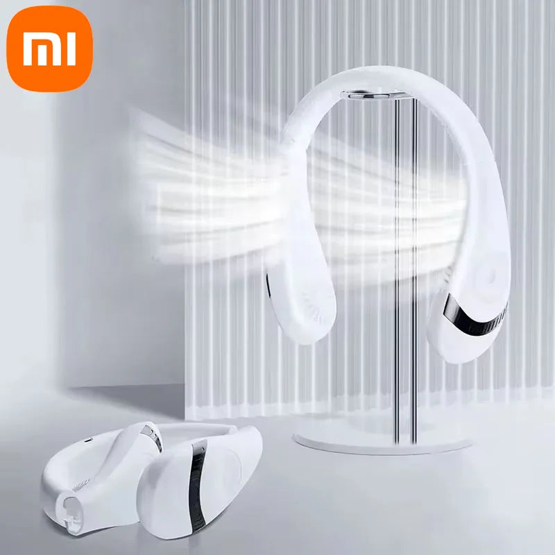 Xiaomi New Portable Hanging Neck Fan Smart RC Foldable Summer Air Cooling 5000mAh USB Rechargeable Bladeless Mute Fan