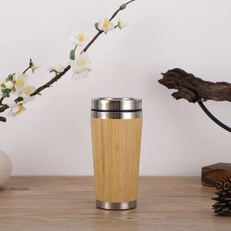 Personalized Bamboo Thermos Insulated Mup Creative Bamboo Insulated Water Bottle Heated Travel Cup Office Cup