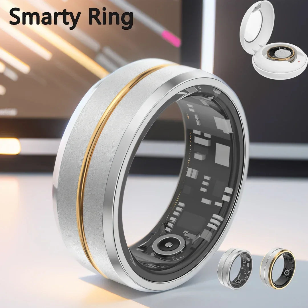 The 2024 New women men Smart Ring is a sports fitness tracker watch that's IP68 waterproof and can monitor blood oxygen levels. It's perfect for Android and iOS users. This smart ring is great for fitness enthusiasts and tech lovers alike!