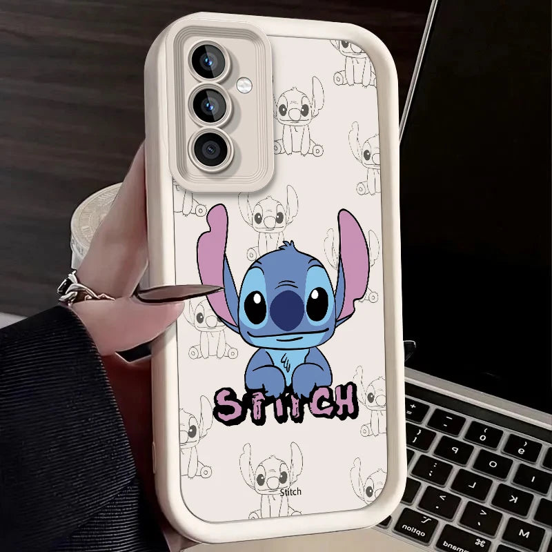 Lovely Disney Stitch Case for Samsung Galaxy S24 S23 S22 S21 Ultra Plus S20 FE A54 A53 A52 A52S A51 A50 A50S A34 A32 5G 4G Cover