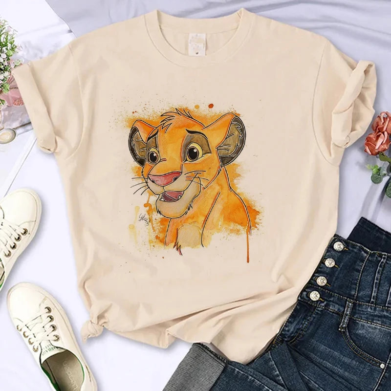 Funny Kawaii 90s The Lion King T-shirt Funny Disney T Shirt Harajuku Hakuna Matata Tshirt Women Top Tees Female Clothes