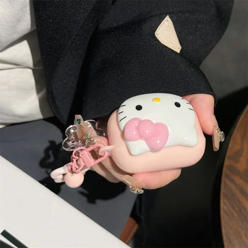 Hello Kitty For Airpods Case,Cute Candy Protective Earphone TPU Cover With Keychain For Airpods Pro 2 Case Girls Women Funda