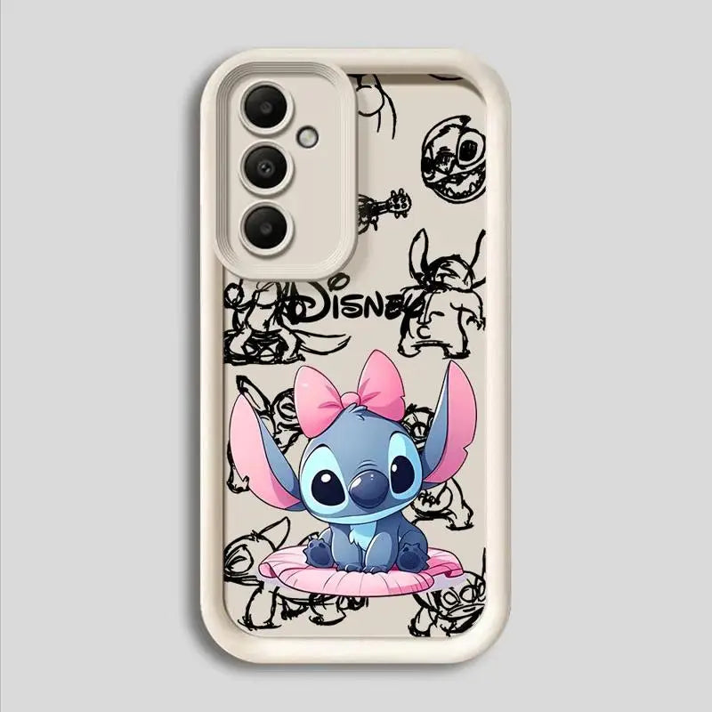 Phone Case for Samsung Galaxy A15 A25 A35 A55 A51 A71 A72 A73 A52 A52s A53 A54 5G TPU Silicone Soft Disney Stitch Cartoon