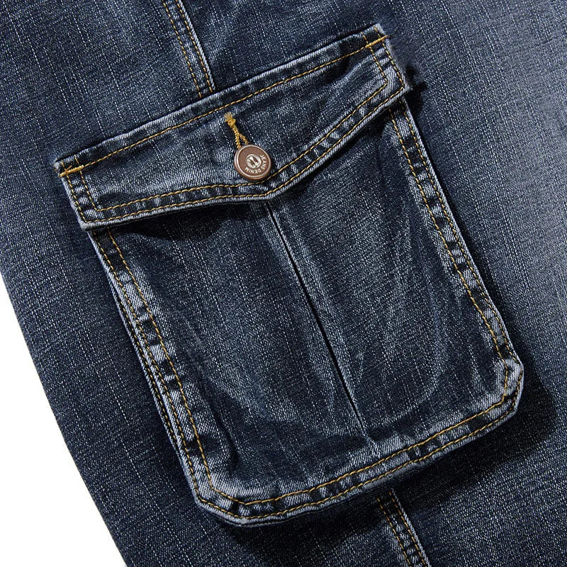 New Fashion Plus Size Jeans Shorts Men Casual Loose Baggy Cargo Short Denim Streetwear Summer Clothes