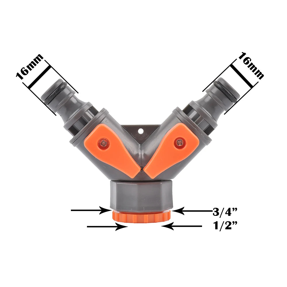 1/2" 3/4" 1 Inch Garden Hose Quick Connector Stopwater Connector Garden Tap Water Gun Coupler Watering Pipe Fitting