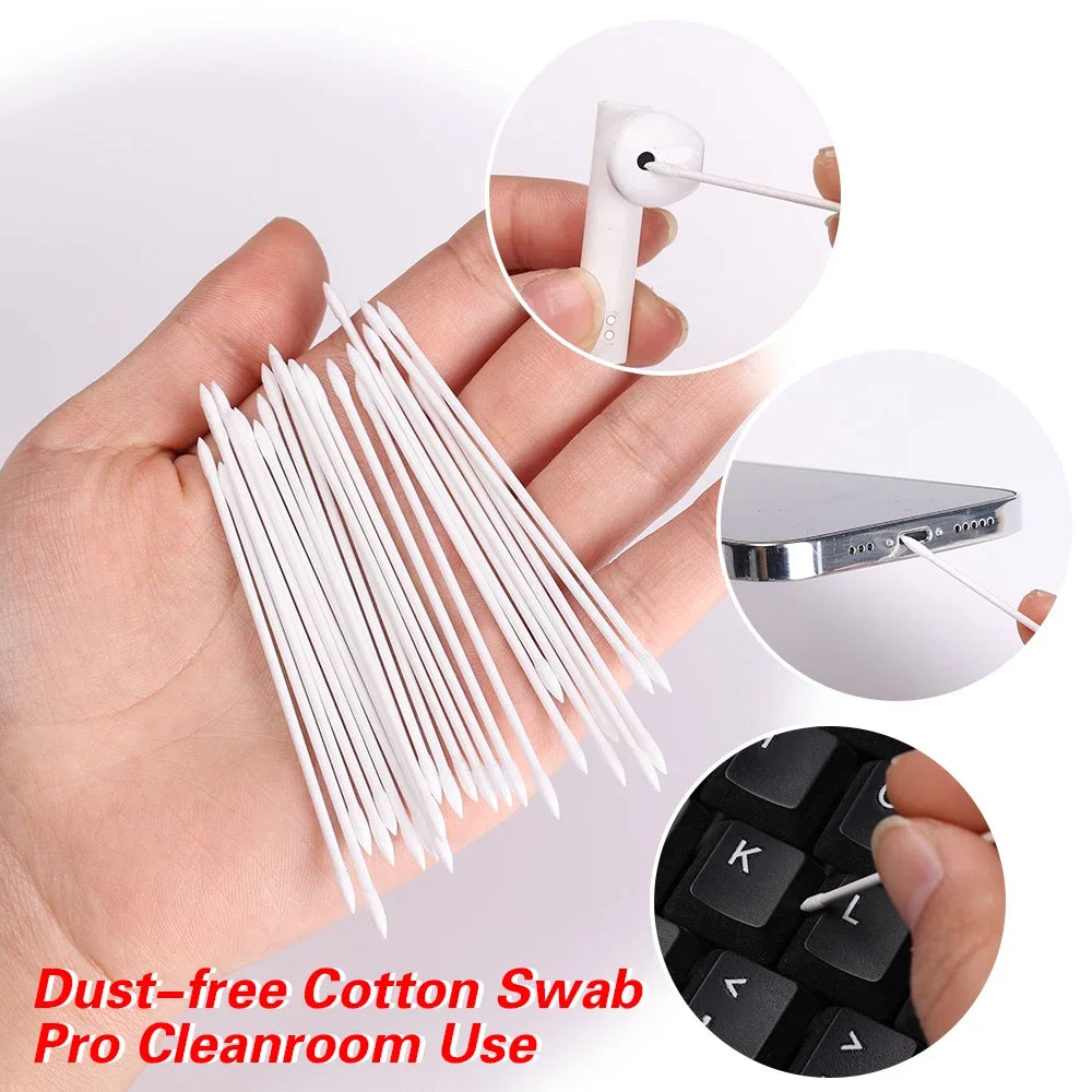 Dust Free Disposable Cleaning Swab Cotton For AirPods Earphone Headphone Keyboard Phone Charge Port Cleaner For iPhone Samsung