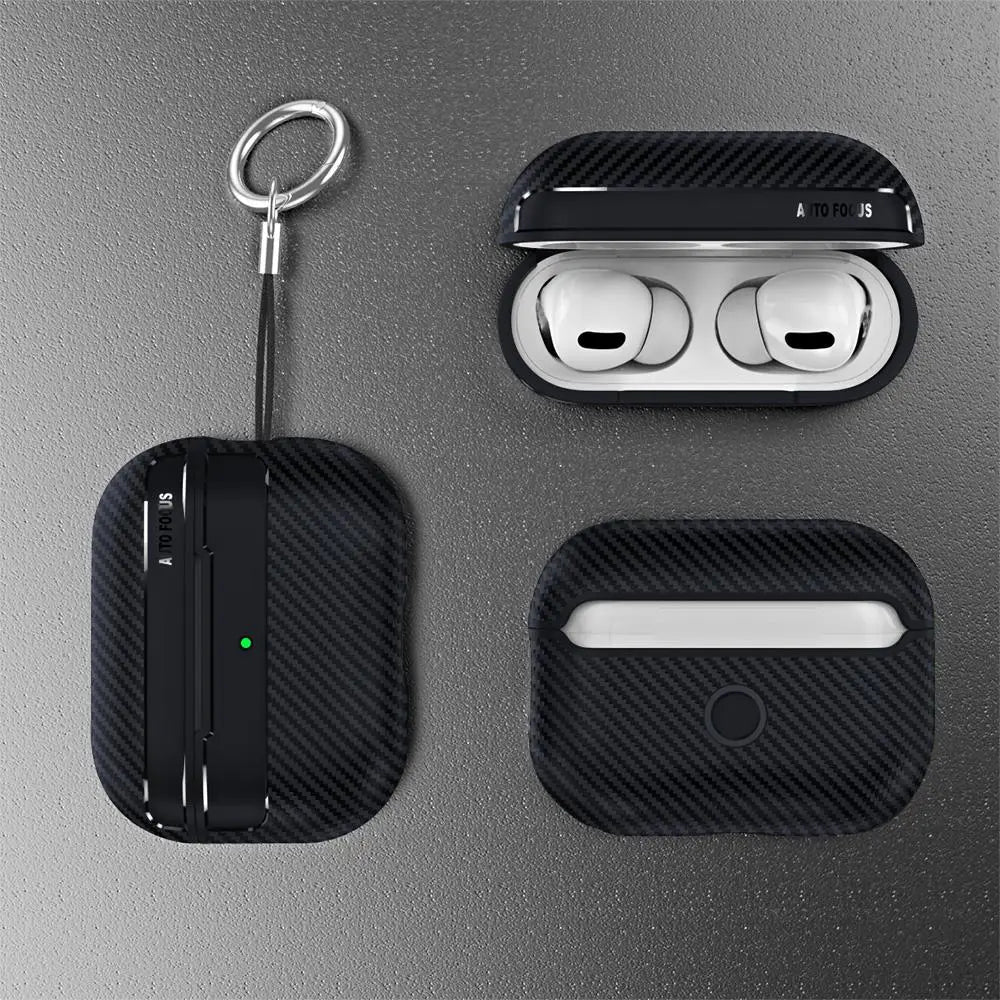 For Airpods Pro 2 Case Carbon Fiber Earphone Cover For Apple AirPods Pro 3 Third Generation pro 2 usb c Boxs Case with Hook