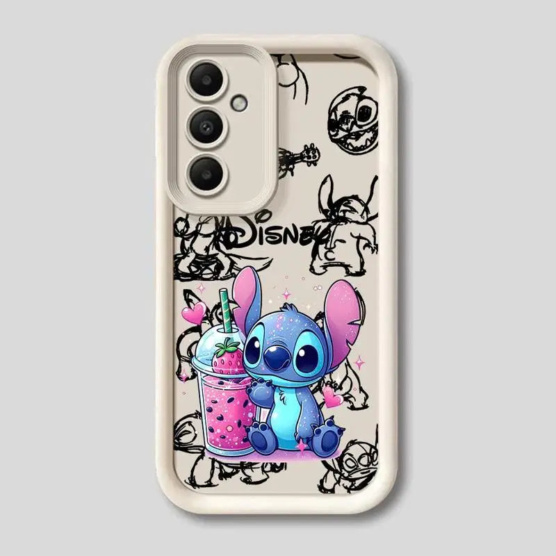 Phone Case for Samsung Galaxy A15 A25 A35 A55 A51 A71 A72 A73 A52 A52s A53 A54 5G TPU Silicone Soft Disney Stitch Cartoon