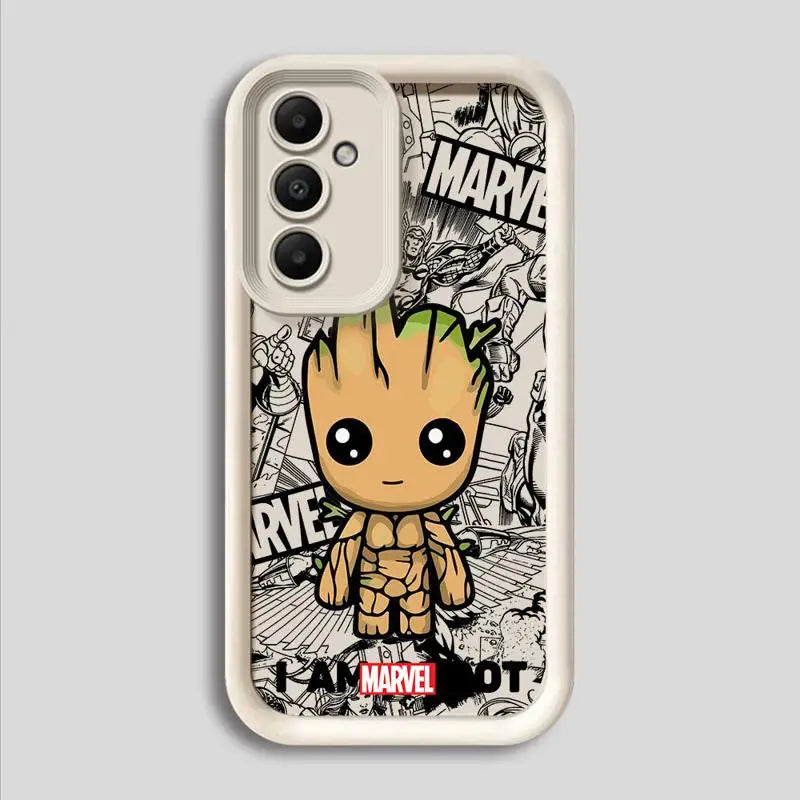 Marvel Deadpool Groot Phone Case for Samsung Galaxy A25 A35 A15 A51 A55 A51 A71 A72 A73 A52 A52s A53 A54 4G 5G Soft Copa