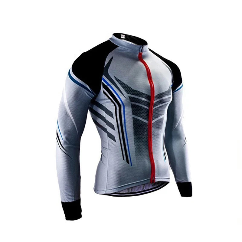 Men’s Summer New Team Jersey Men's Long Sleeve Cycling Jersey Bike Riding Wear Bicycle Clothes