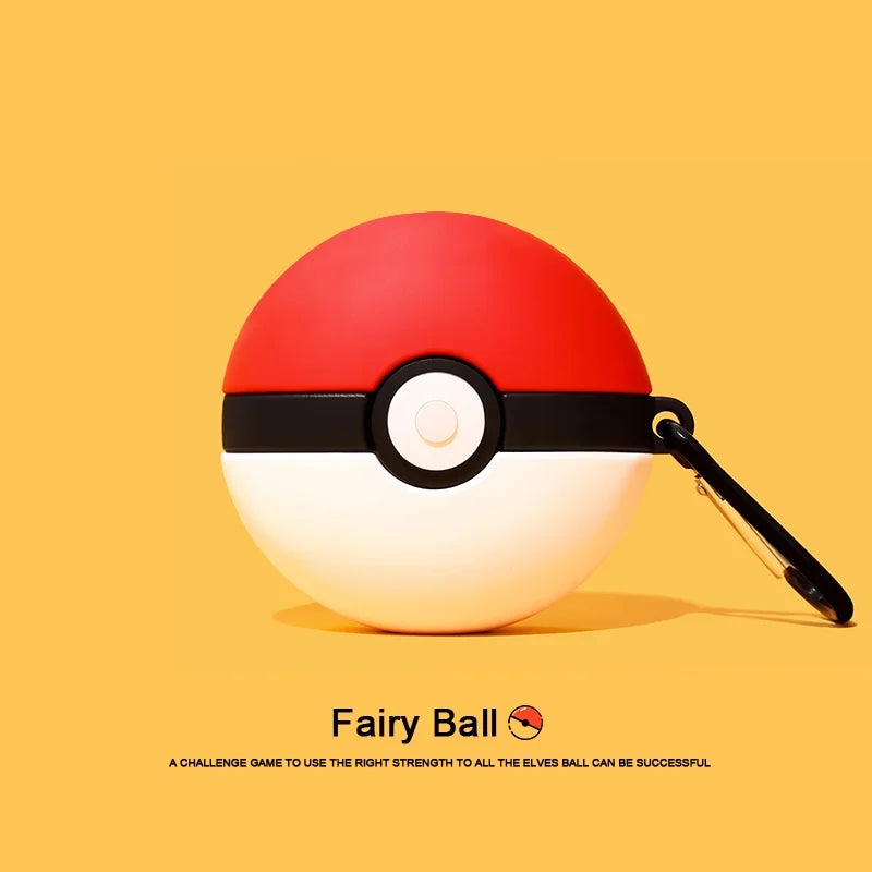 Poke Ball For Airpods Pro 2 Case,Cute 3D Cartoon Anime Case For Airpods Pro Case,Soft Silicone Earphone Cover For Boys/Kids