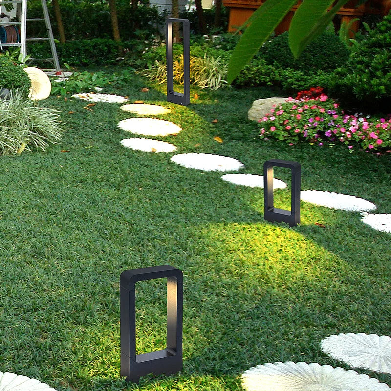 2022 Square Solar LED Garden Pillar Lamp Outdoor Waterproof  Villa  Community Exterior Wall light